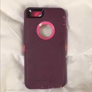 Pink and purple otter box case